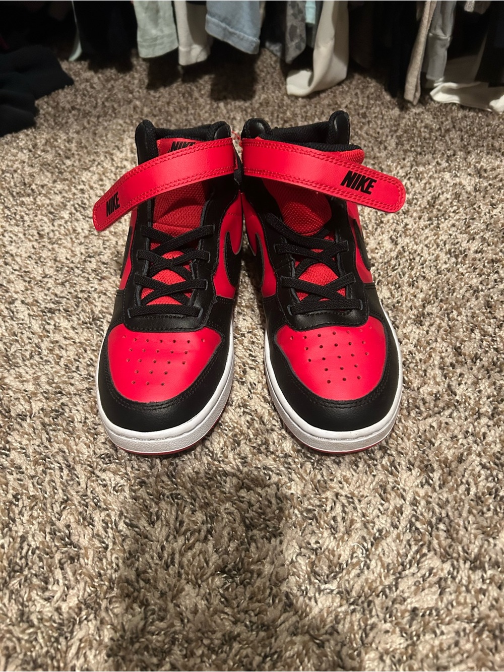 Nike Kids High-Top Sneakers - Red & Black - Picture 2 of 2